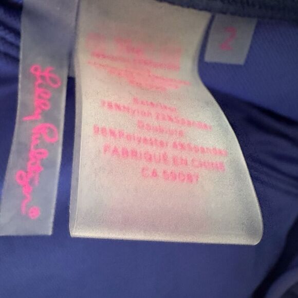 Lilly Pulitzer Womens Morri Squareneck One Piece Swimsuit Size 2 Blue Beach - Picture 6 of 7